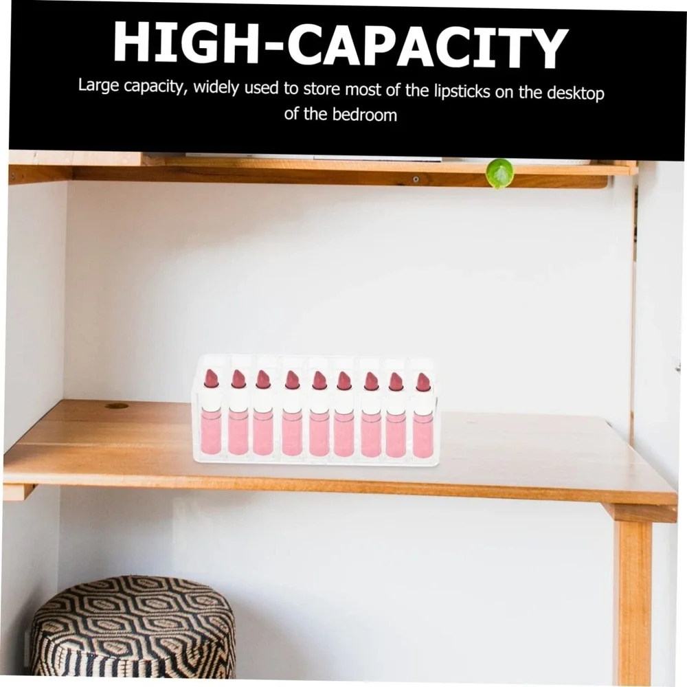 Acrylic Makeup‎ Organizer 24 Lipstick Holder Cosmetic Store Vanity Display Stand
